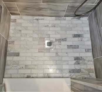 Shower Floor Tile Installation